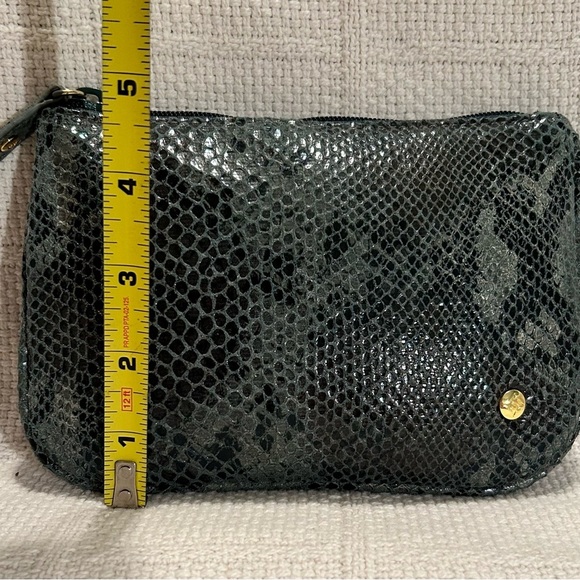 Stephanie Johnson Green & Black Snakeskin Cosmetic Bag with Gold Accent - Picture 4 of 8